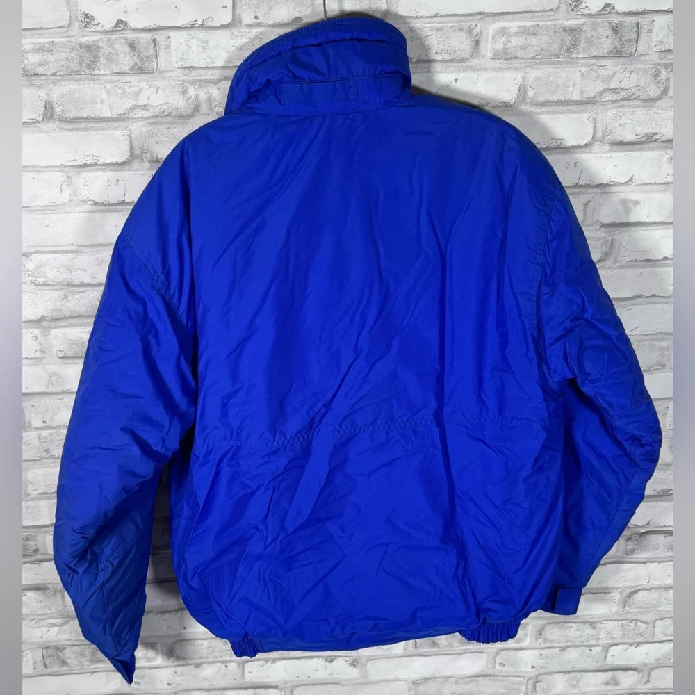 IBM Vintage Royal Blue Puffer Jacket with Teal Trim